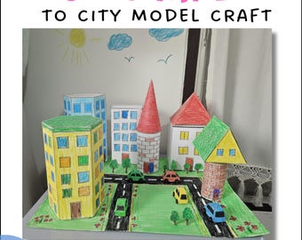 3D Shape City Model Craft: Geometry STEM Activity (Instant Download)