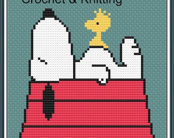Vintage Knitted Snoopy and Woodstock Sweater Pattern Instant