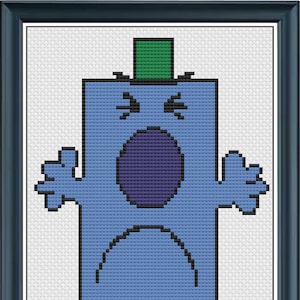 Patrón de punto de cruz del Sr. Gruñón – Sr. Men y Srta. Pequeña (PDF/JPEG)