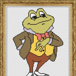 Toad of Wind In The Willows Cross Stitch Pattern (PDF/JPEG)