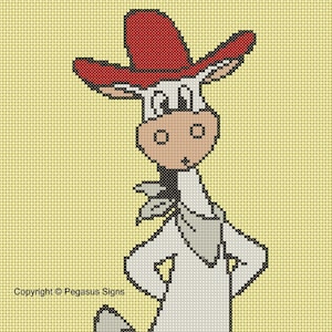 Quick Draw McGraw Cross Stitch Pattern only (pdf jpg files) tv retro cartoon fun hanna barbera cowboy horse lawman Sherrif