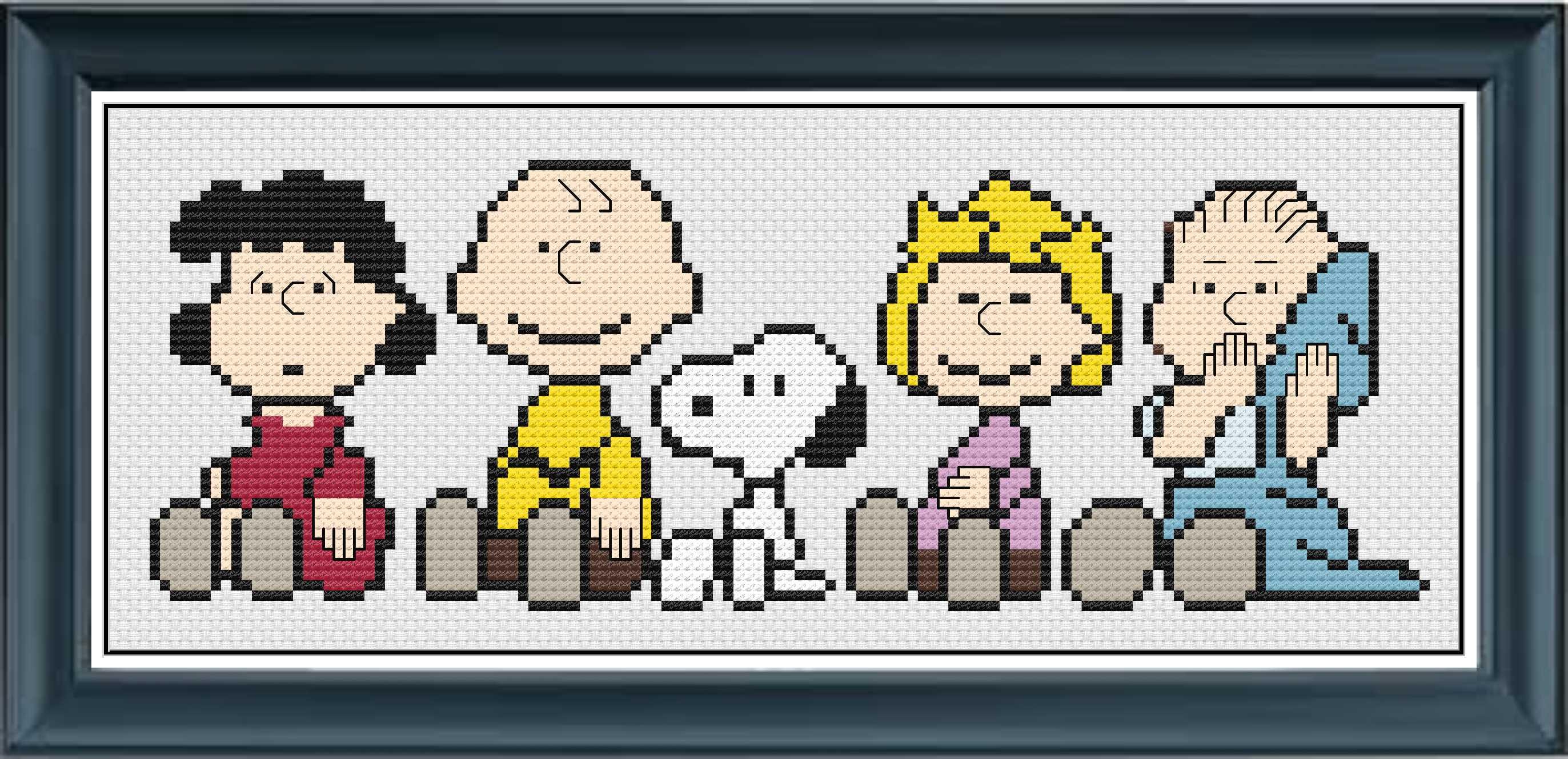 Snoopy and the Gang Cross Stitch Pattern – Retro Cartoons (PDF