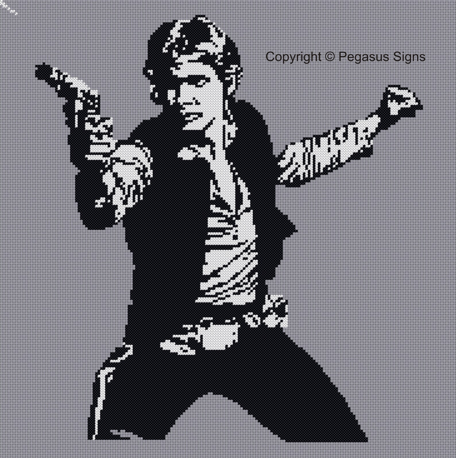 Han Solo Cross Stitch Pattern Only PDF/JPEG Files Star Wars - Etsy