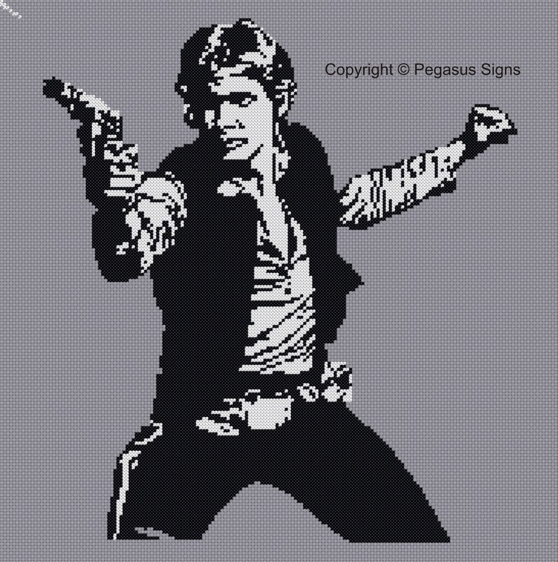 Han Solo Cross Stitch Pattern Only PDF/JPEG Files Star Wars - Etsy