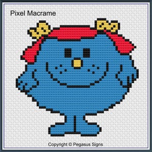 Pixel Macrame Pattern - Little Miss Giggles Chart (PDF/JPEG)