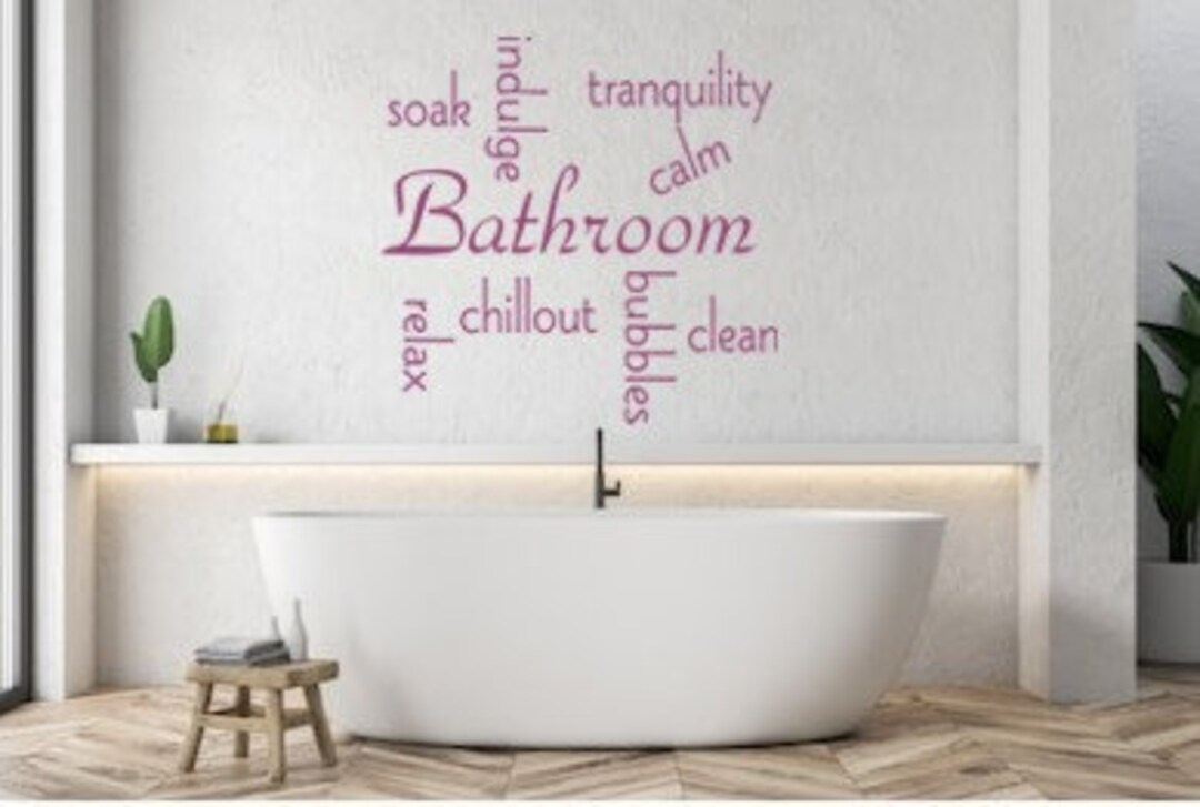 Bathroom Wall Art Quote 3 Sizes Wall Decoration Family Etsy