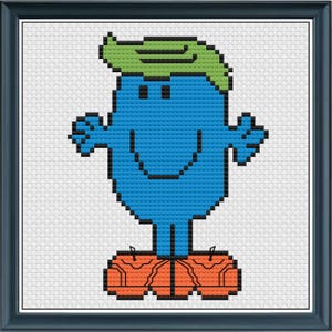 Mr Marvelous Cross Stitch Pattern - Mr Men & Little Miss (PDF/JPEG)