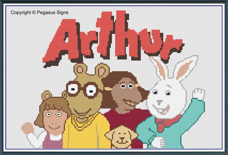 Arthur and Friends Cross Stitch Pattern Only (pdf Jpg Files) TV ...