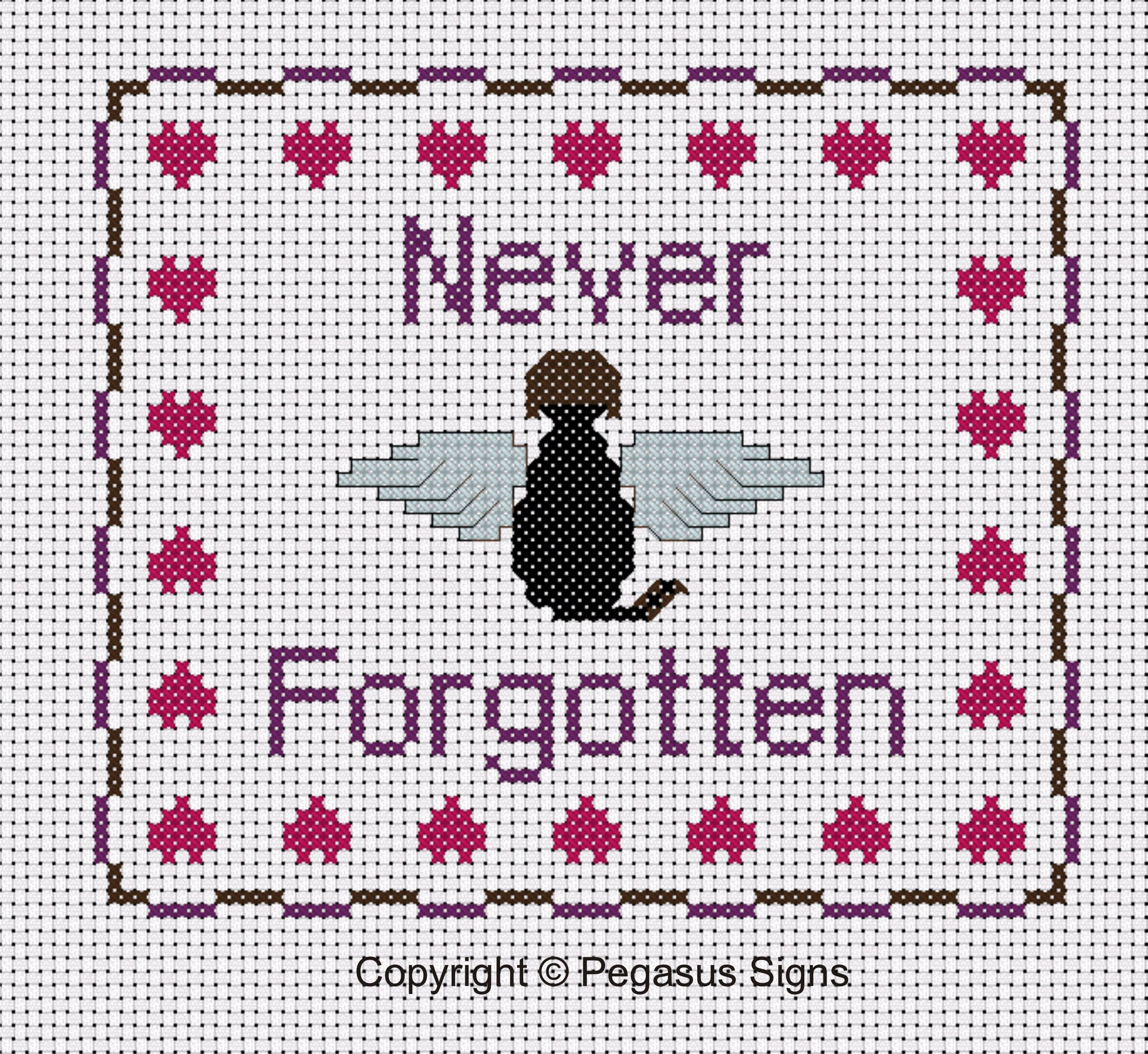 Dog Angel Memorial Cross Stitch Pattern Only PDF/JPEG Files Designer