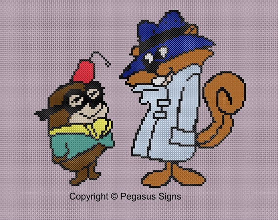 Secret Squirrel Morocco Mole Cross Stitch Pattern Only Pdf Etsy