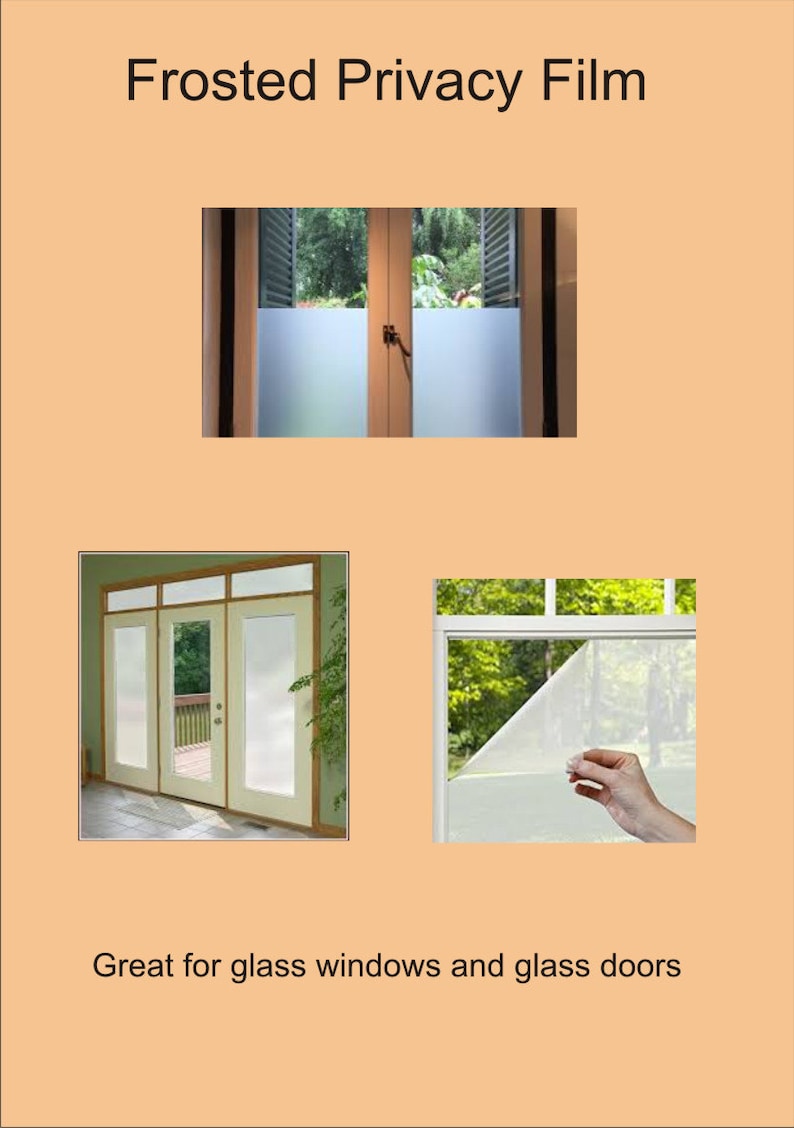 10 m or 20 m lengths windows doors Glass Privacy Film Frosted Stripes or Lines x 5 m