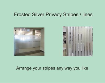 Frosted Stripes or Lines x 5 m, 10 m or 20 m lengths - Glass Privacy Film - windows doors
