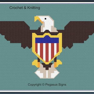 Weißkopfseeadler Häkelanleitung & Strickmuster - PDF/JPEG Dateien - USA