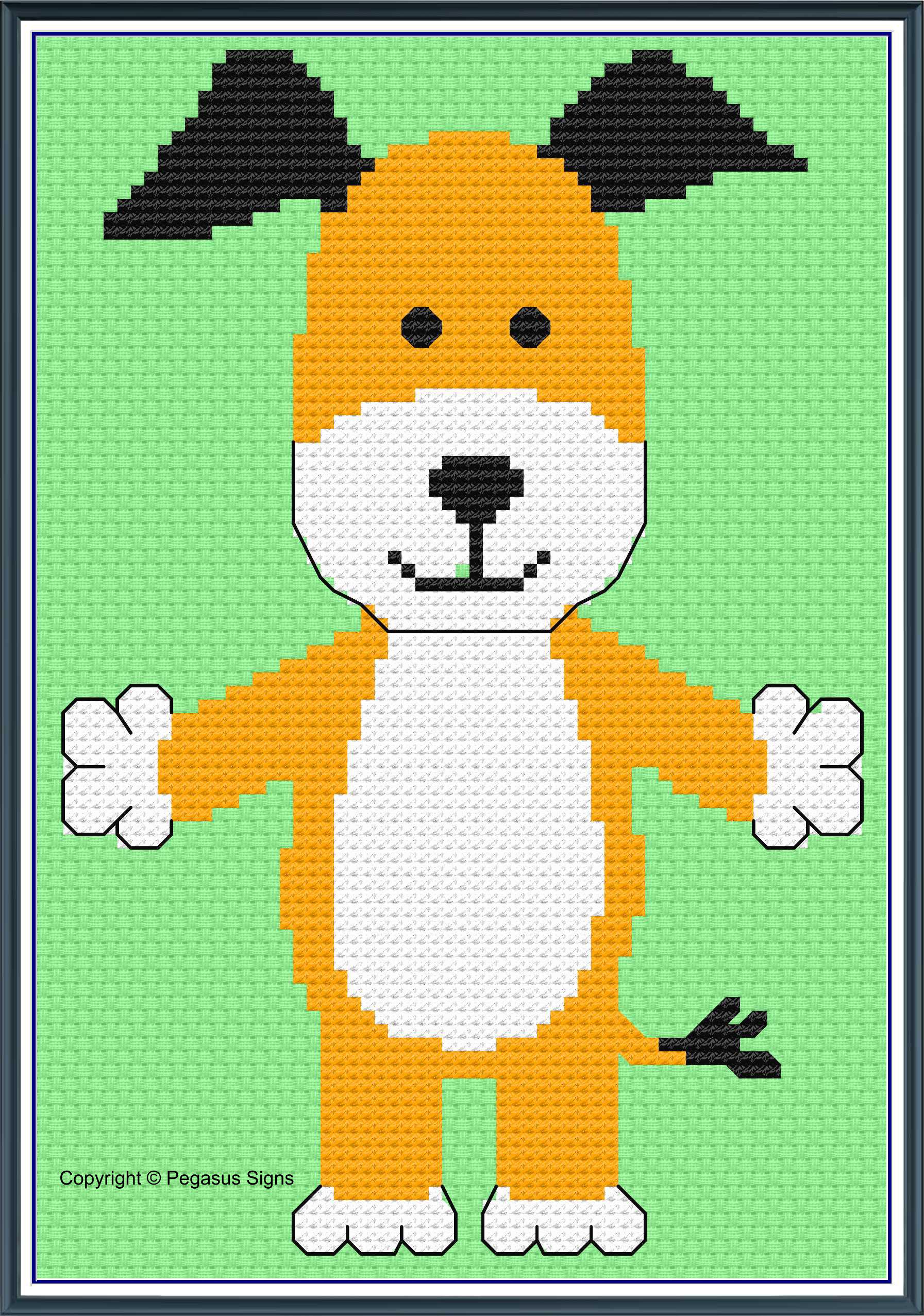 Kipper the Dog Cross Stitch Pattern – Kids TV Character (PDF/JPEG