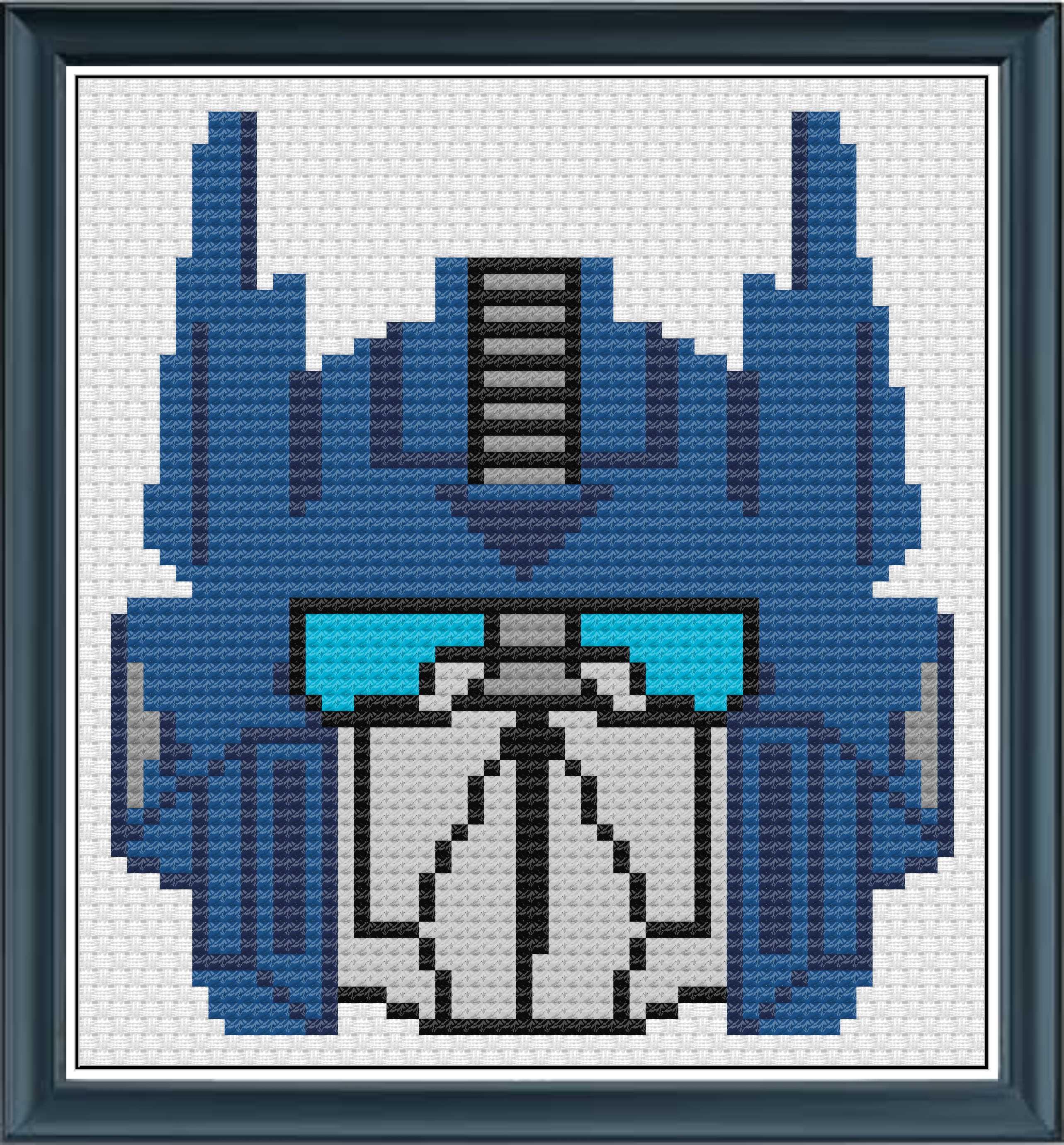 Transformers Optimus Prime Mask Motif Cross Stitch Pattern Only PDF ...
