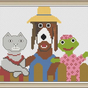 Hectors House Cross Stitch Pattern - 1970s Retro Kids TV (PDF/JPEG)