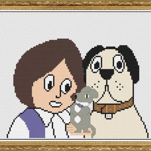 Mary Mungo and Midge Cross Stitch Pattern – 70s Retro TV (PDF/JPEG)