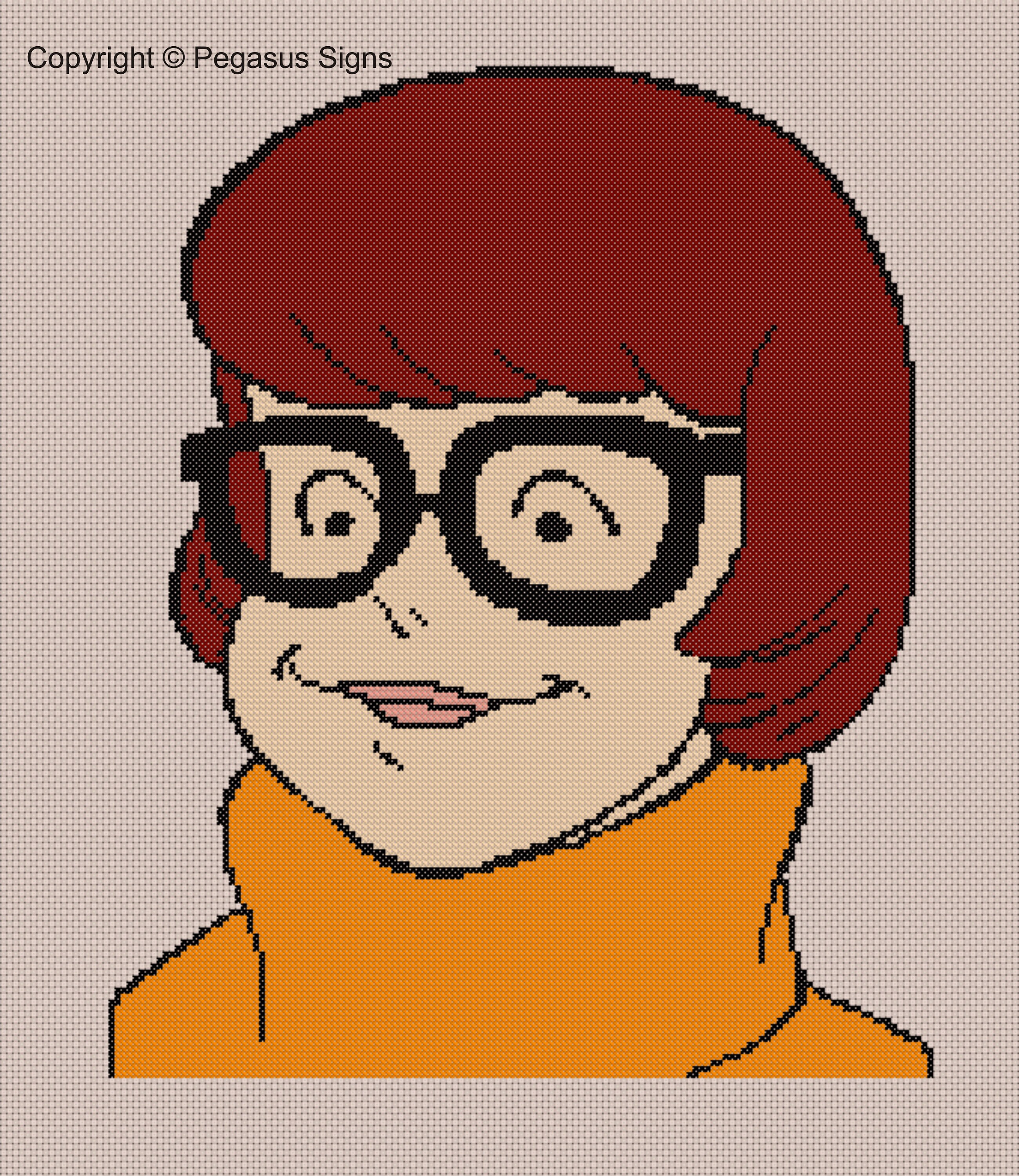 Velma Cross Stitch Pattern Only PDF/JPEG Files Designer -  Israel