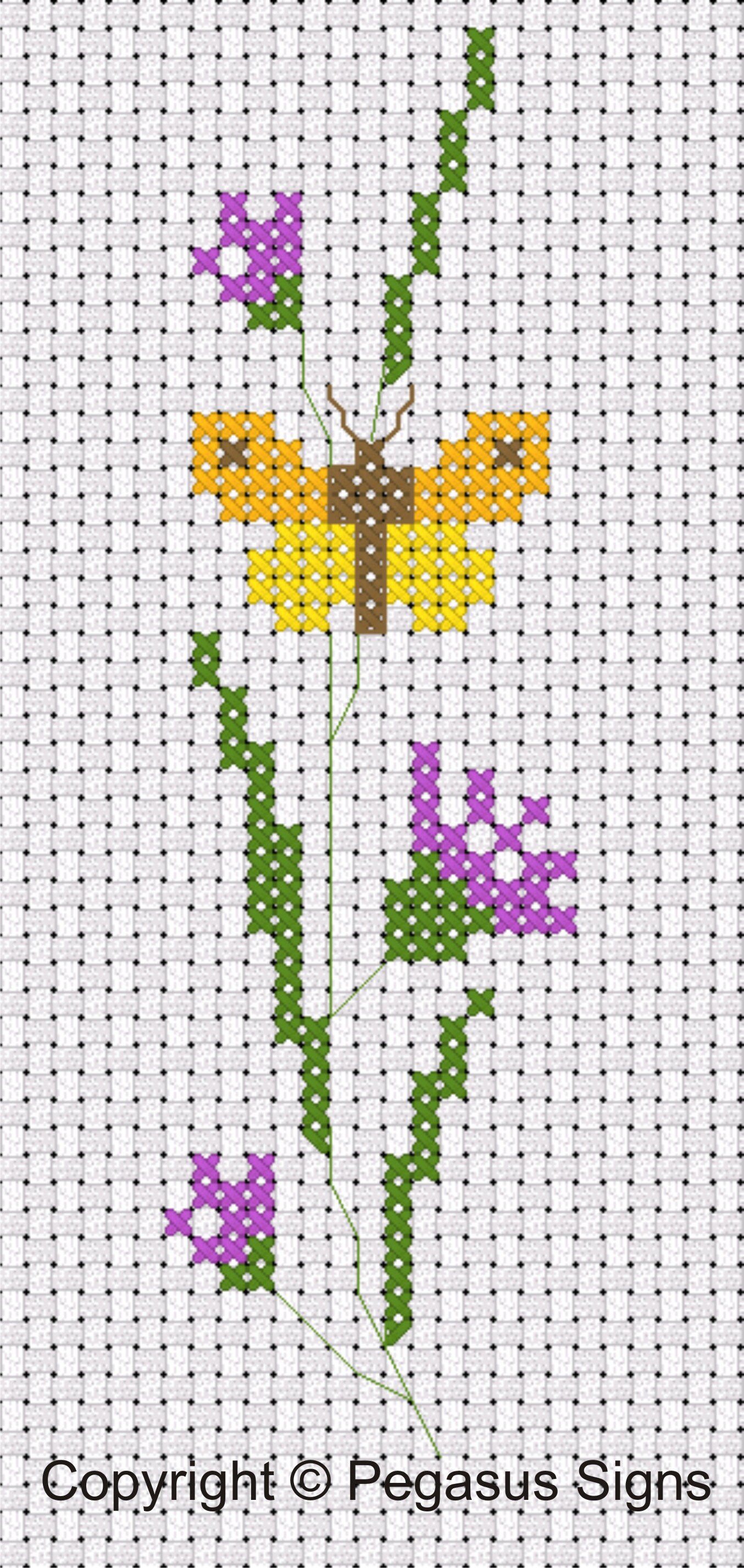Butterfly Bookmark Cross Stitch Pattern only PDF/JPEG Files Etsy Italia