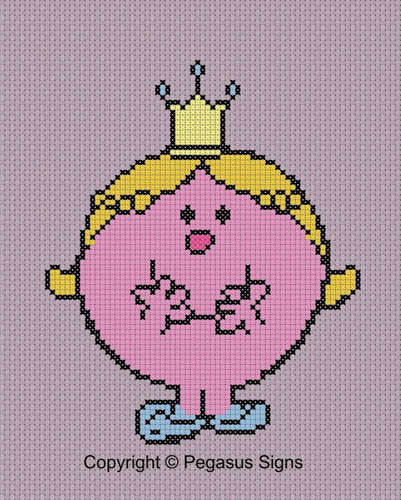 Buy Little Miss Princess Cross Stitch Pattern Only PDF JPEG Files