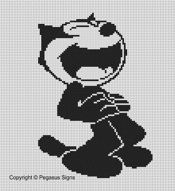 フィリックス・ザ・キャットのクロスステッチパターン、子供向け漫画