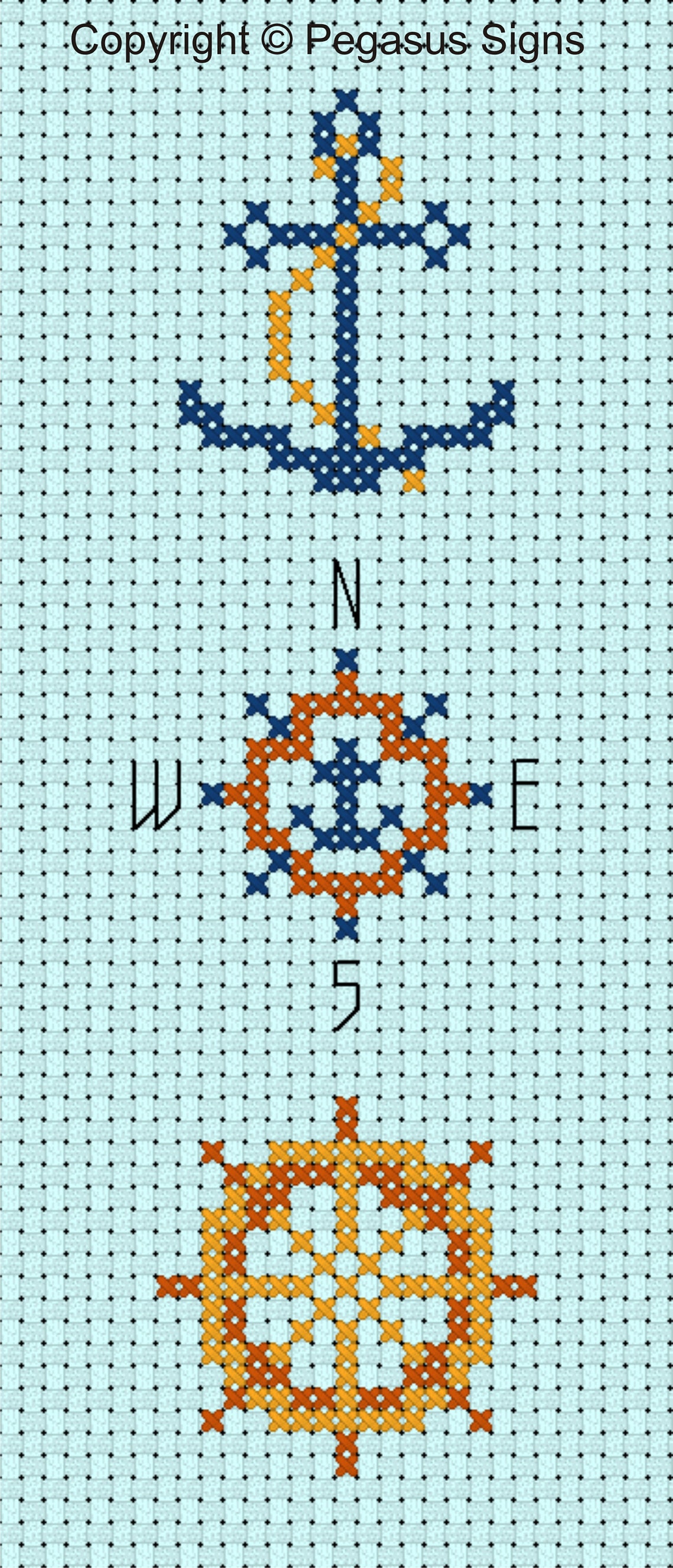 Nautical Bookmark Cross Stitch Pattern Only PDF/JPEG Files Etsy UK