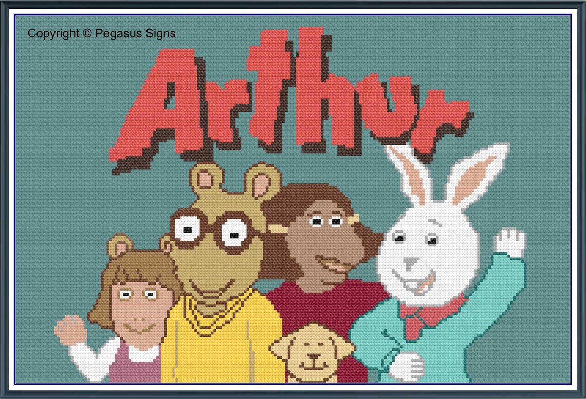 Arthur and Friends Cross Stitch Pattern Only (pdf Jpg Files) TV ...