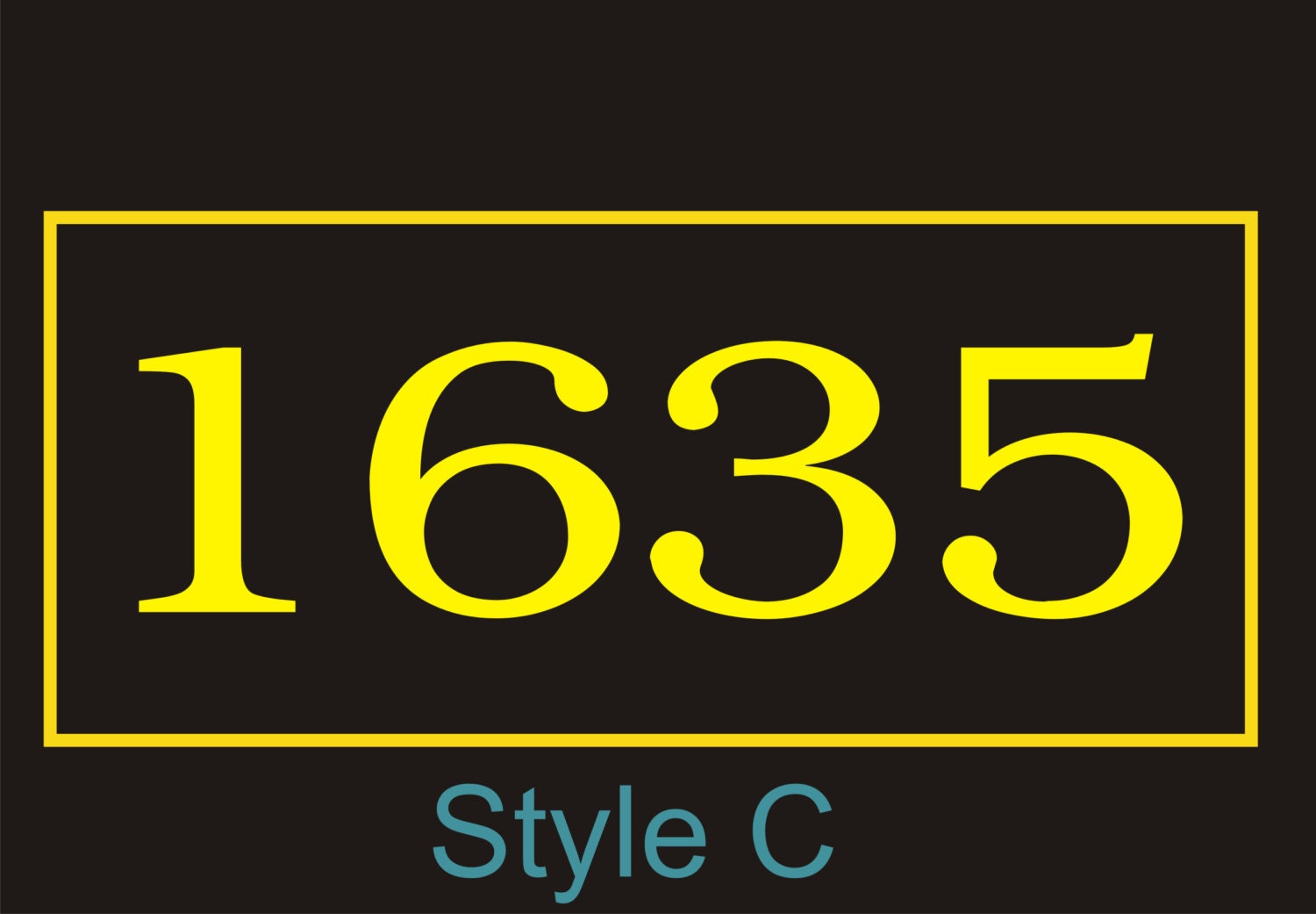 2 X Mailbox House Number Decals Stickers 200 Mm X 90 Mm Etsy