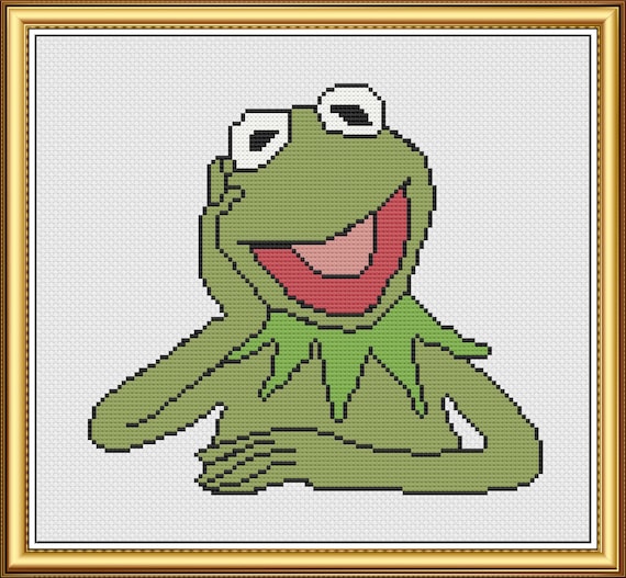 Kermit Frog Cross Stitch Pattern, Muppet Show (PDF, JPG) - Etsy