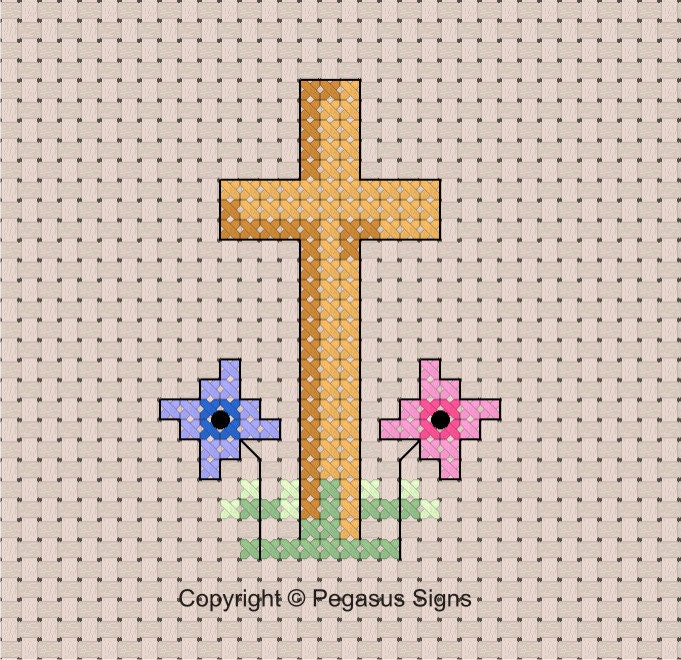 Easter Cross Cross Stitch Pattern only PDF/JPEG Files Etsy