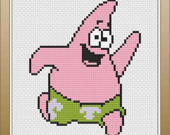 スポンジ・ボブとパトリック・スターのクロスステッチパターン