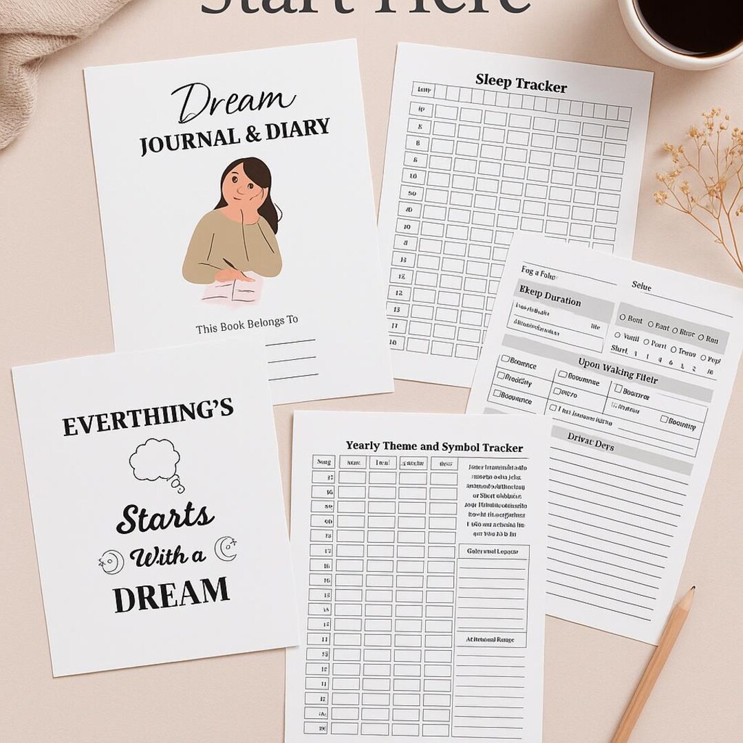 Dream Journal PDF | Printable Sleep Tracker | Self-care Dream Diary | Digital Planner ...