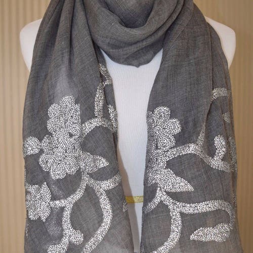 Charcoal Grey Floral shops Curve