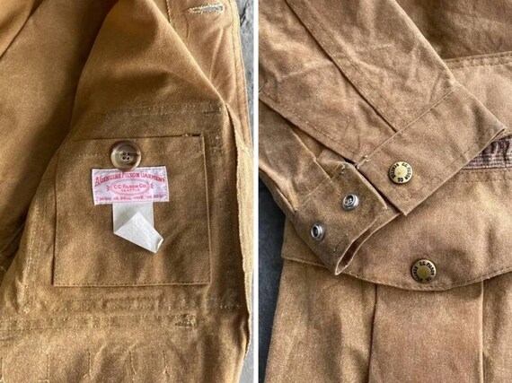 Vintage Filson Waxed Canvas Hunting Tin Cloth Jacket 