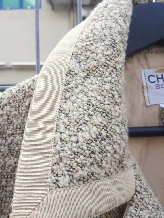 CHANEL Boutique Tweed Wool Salt Pepper Double Bre… - image 5