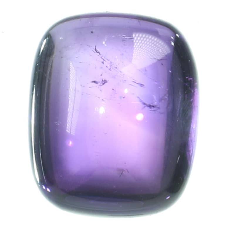 6.46 ct. Purple Transparent Amethyst - Rectangular cabochon - shops IJGC certified