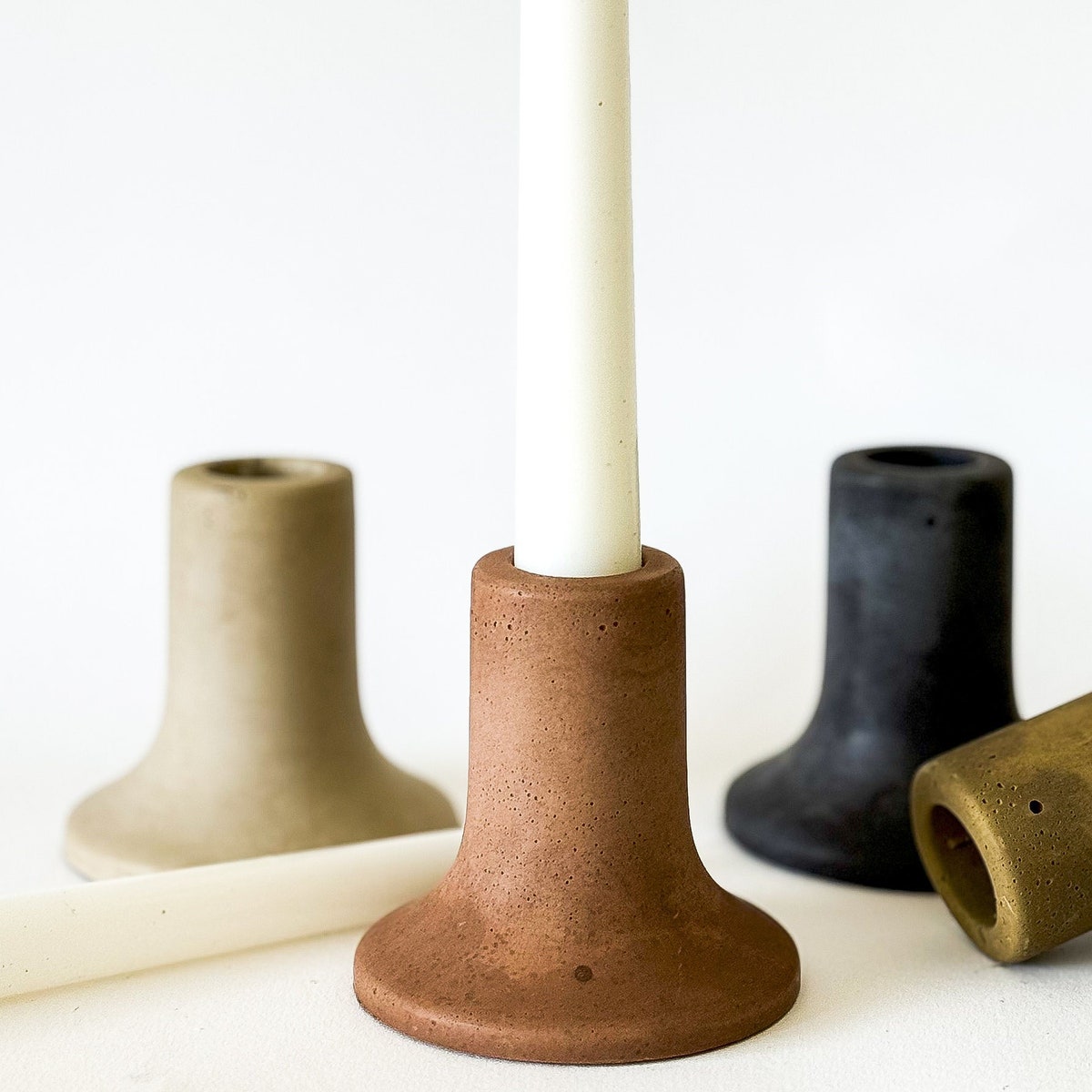 Mina Tall Taper Candle Holder, Candlestick Holder, Cement Candle Holder, Modern Home Decor, Candlestick Holder, Handmade Candle Holder - Etsy