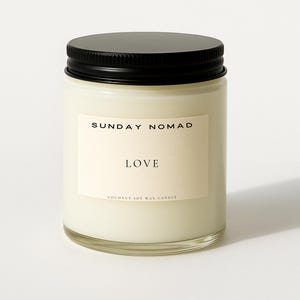 Liefde | Santal, vanille, sandelhoutkaars, betonbetonkaars, geurkaars,