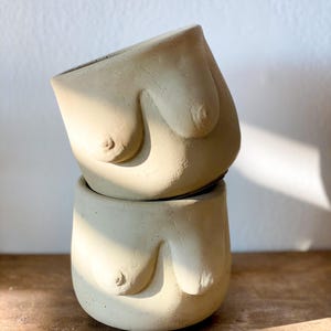 Handmade Planter, Indoor Plant Pot, Small Plant Pot, Unique Plant Pot, Cement Planter