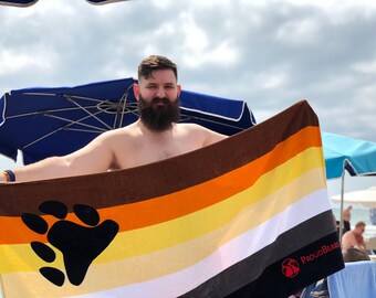 BEAR PRIDE beach towel
