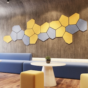 Decorative Soundproofing Wall Panels |  6 Pack | Sound Absorbing Wall Decor  |  Designer | Acoustic Diffuser | Wall Art | Home Theatre | Eco