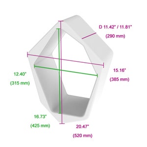 Dimensions of a single BUILD shelf unit.