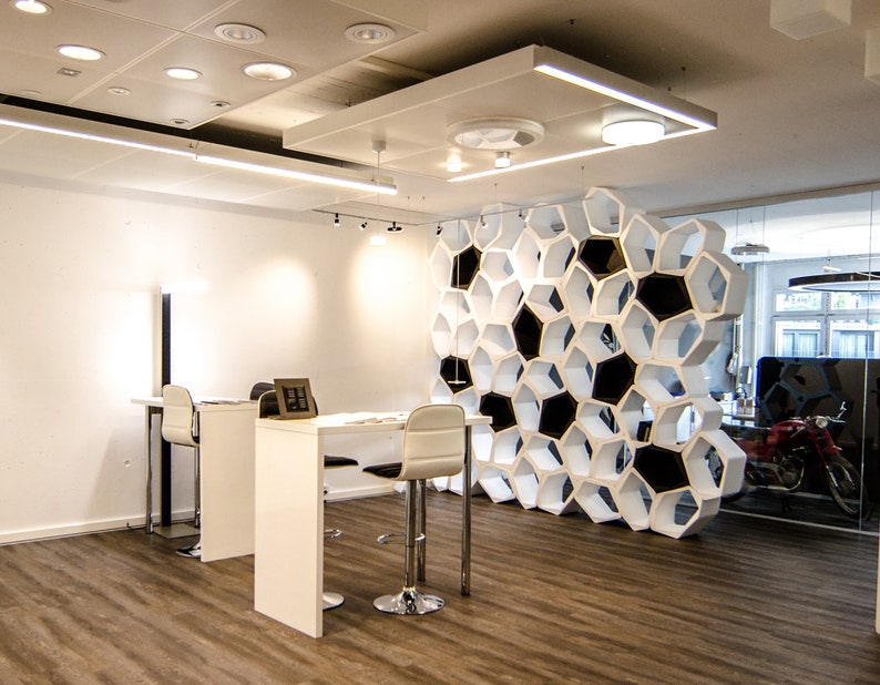 BUILD Hexagon Shelves set of 6 Modular Bookcase Etsy