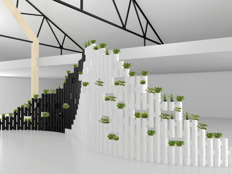 Modular Room Divider for Sloped Ceilings | No Drill Freestanding ...