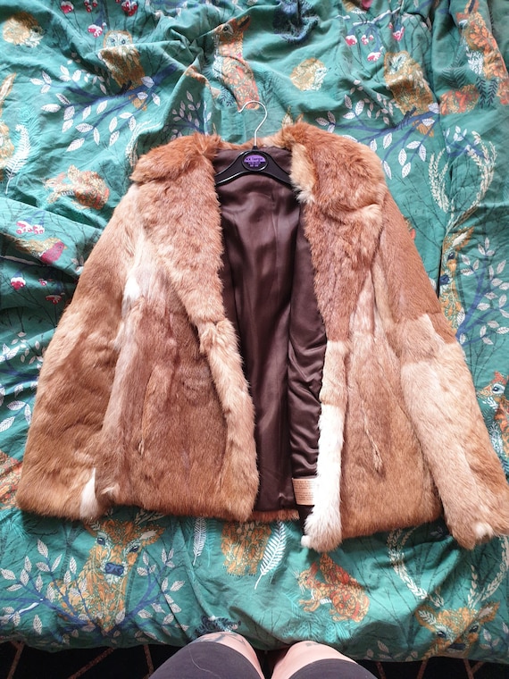 Rabbit fur deals coat vintage