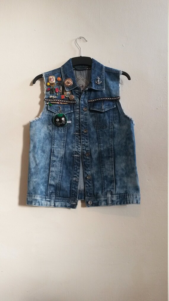 denim jacket metal patches