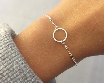 Sterling Silver Infinity bracelet, Dainty Bracelet, Silver Jewellery, Circle Karma Jewelry, Gift, Hoop Bracelet, Bracelets for Women