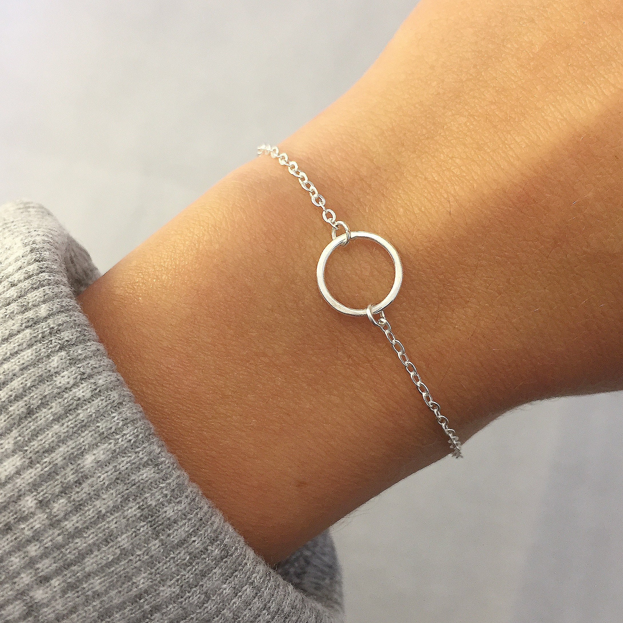 Sterling Silver Infinity Bracelet Dainty Bracelet Silver Etsy UK