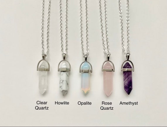Crystal charm necklace outlet