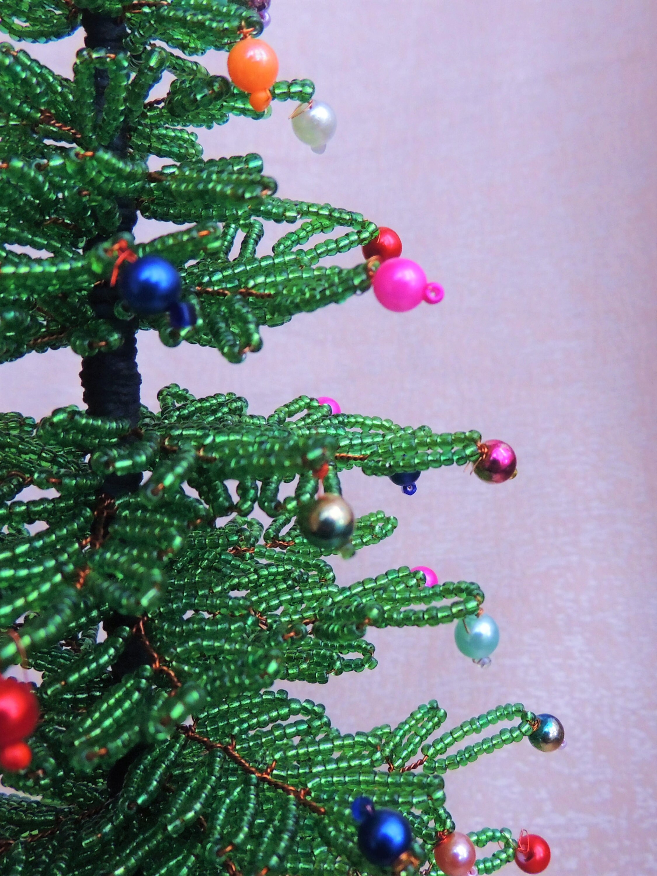 Bead Christmas Tree Miniature Tree Beaded Tree Ornament Mini Etsy